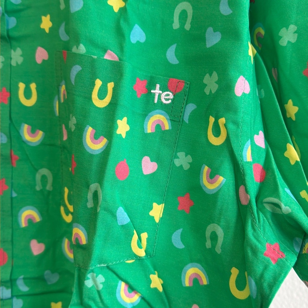Tipsy Elves St. Patty's Day Lucky Charms Button Down NWOT - Picture 4 of 4
